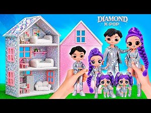 DIY Big Doll House for Huntrix & Saja Boys Diamond Family! 18 DIY Crafts