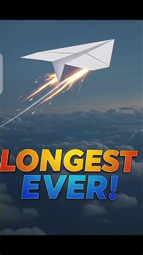 Longest Flight Origami Plane #diy #origami #shorts
