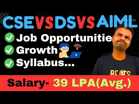 CSE Vs DS Vs AIML- Scope in India, Growth, Salary, Syllabus Difference #cse #btech #datascience #ai