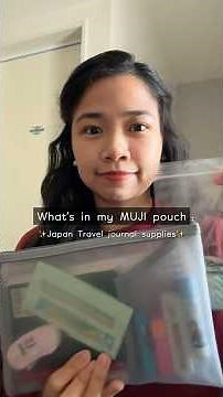 What’s in my MUJI pouch (Japan Travel journal supplies) 🤍