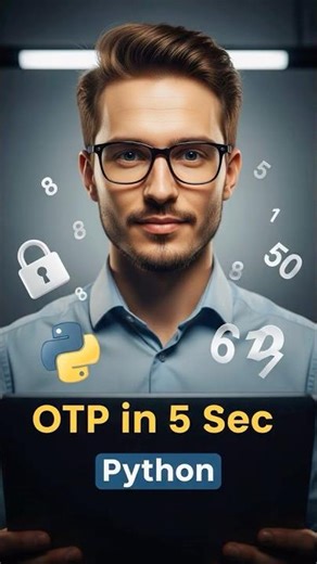 Generate OTP in Python 🔐 | 5-Line Coding Trick | Beginner Friendly #coding #python #codeflow #fypp