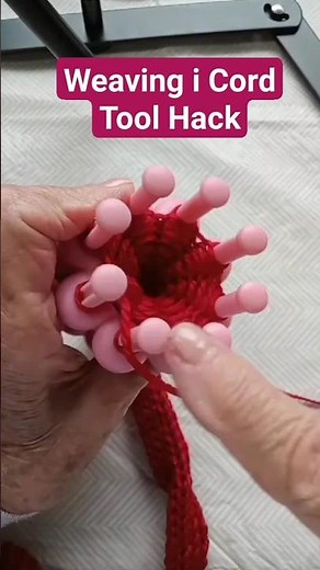 French Knitting Spool- I Cord Weaving Tool Hack - Spool Loom Knitter
