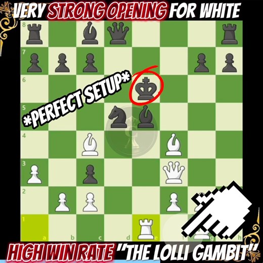 66K views · 652 reactions | Revealing The Gambit With Highest Win Rate, Acquiring The Lolli Gambit In Full Summary Guide. Discover the strategic brilliance behind the Lolli Gambit, a high-yield tactic renowned for its impressive win rates in the game of chess. #ChessInfinity #Chess | Chess Infinity | Facebook