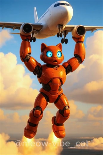 ✈️🔥 The plane was falling… and a brave little kitten became a hero for his mom😱 #cats #ai #animation