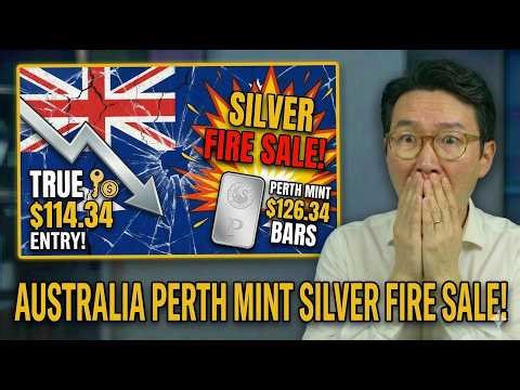 AUSTRALIA SILVER FIRE SALE: Perth Mint $126.34 Bars – True $114.34 Entry NOW!