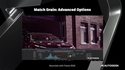 Autodesk has released Flame 2025. Check out the new features in the compositing, finishing and effects software, including a new lens distortion workflow, and this new node for matching film grain. https://www.cgchannel.com/2024/04/autodesk-releases-flame-2025/ | CGchannel