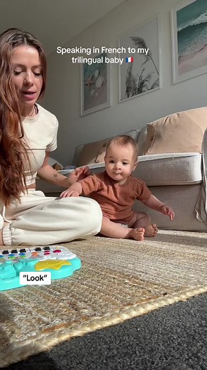 Interacting with Trilingual Baby in French | Montessori Baby Activities