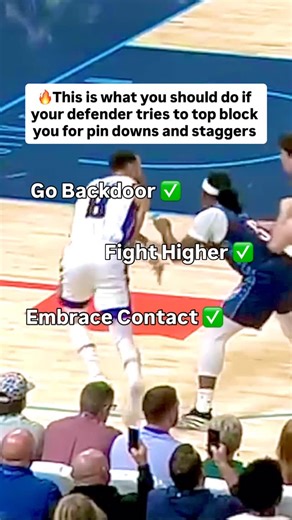 TheScoringFactory on Instagram: "🔥This is what you should do if your defender tries to top block you for pin downs and staggers Embrace Contact ✅ Fight Higher ✅ Go Backdoor ✅ . . #Basketball #Nice #Work #Train #Details #Future #Learn #Skills #Pittsburgh #Reels #Hoops #Trending #Viral #Motivation #New #Video #ComeGetSome! #NBA #Free #Knowledge #Share #Wisdom #Wow #Backdoor #Smart #Learning"