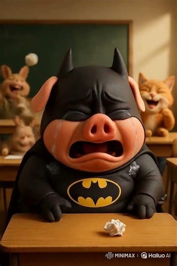 Batman is sad when he gets bullied at school #cute #baby #cutebaby #Batman