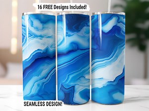 Geode Agate Marble Tumbler Wrap Seamless Sublimation Design PNG, Blue, 20 Oz Skinny Tumbler Wrap Digital Download - Etsy