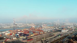 Container, Crane, Canal