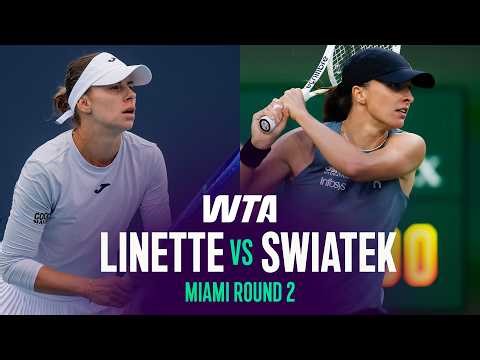 Magda Linette vs. Iga Swiatek | 2026 Miami Open Round 2 | WTA Match Highlights