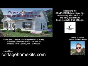 Learn how we will pay you $600 for EACH Complete Cottage Home Kit you help us promote and sell