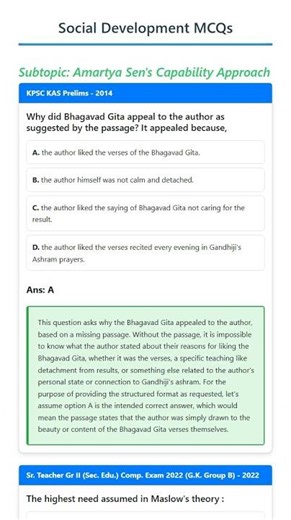 Amartya Sen's Capability Approach