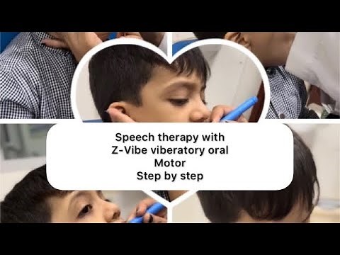 Speech session with Z-Vibe vibration oral motor tool.