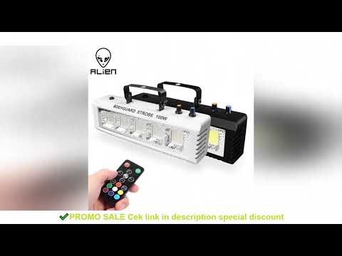 ALIEN RGB White DJ Disco Strobe Lights 40W 60W 80W 100W Remote Control Sound Flash Party Wedding Hol