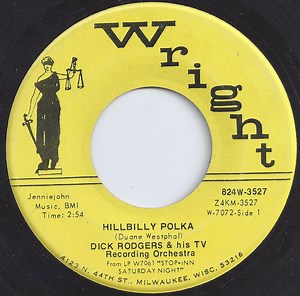 Dick Rodgers & His T.V. Recording Orchestra - Hillbilly Polka/Crying Barbara Polka