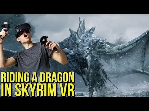 RIDING A DRAGON in Skyrim VR | PSVR, Oculus Rift, Vive