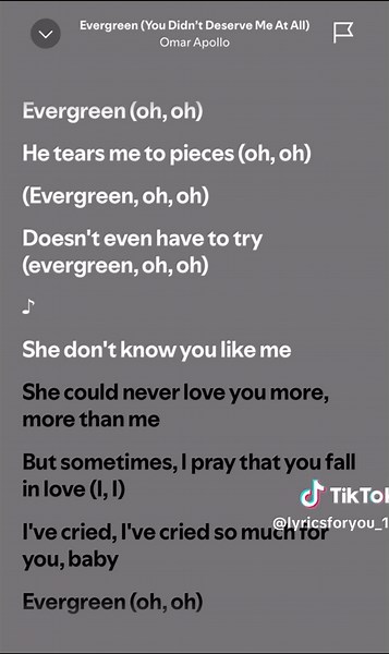 Omar Apollo - Evergreen Lyrics | Full Lyrics Revealed