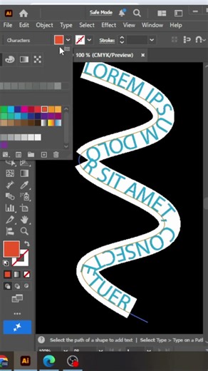 Curve your text, wrap it around shapes, and design stunning logos and badges in seconds 😍#designtips