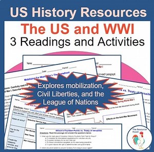 3 US History Activities & Readings World War I Mobilization Civil Rights Wilson