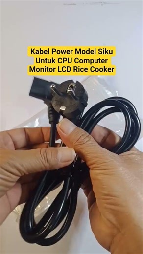 Kabel power model siku untuk CPU Comp Monitor Magic Com Jar Rice Cooker dll #shorts