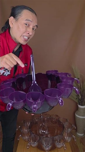 Punch Bowl Set 12 Pcs || Wadah Es Buah, Centong dan Gelas 12 pcs