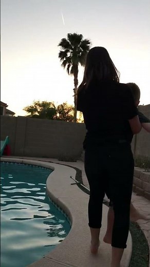 Getting thrown into a pool #pool #family