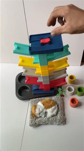 Colorful cars running on the bridge create satisfying sounds🤩🤩 #asmr #relxing #satisfying #shorts