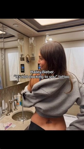 Hailey Bieber's IT'S NOT CLOCKING TO YOU tattoo 😭