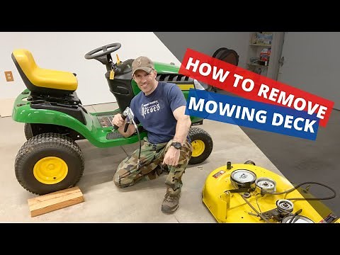 HOW TO remove deck on John Deere 100 SERIES