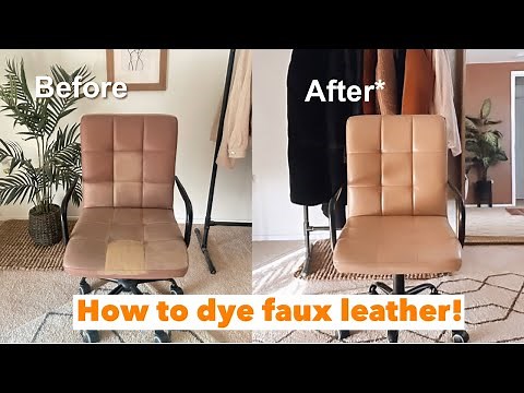 HOW TO DYE LEATHER | FAUX LEATHER DIY | FURNITURE UPCYCLE | CHAIR RESTORATION | HOW TO | MUST SEE