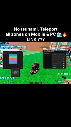 growex.site on Instagram: "🌊 Escape Tsunami Script (Brainrots) | Remove Tsunami + Teleport All Zones (Mobile & PC) #robloxgames #script #tsunami"