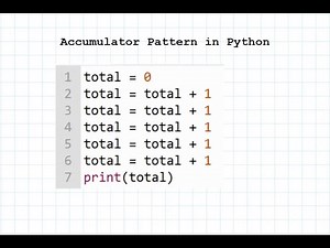 Using accumulators in python