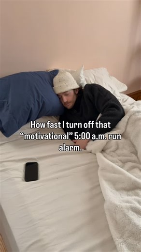 Max Anderson on Instagram: "How fast I turn off that “motivational” 5:00 a.m. run alarm 🤣 - - - - - - #RunningMeme #RunnerLife #5amRun #RelatableRunners #RunningReels"