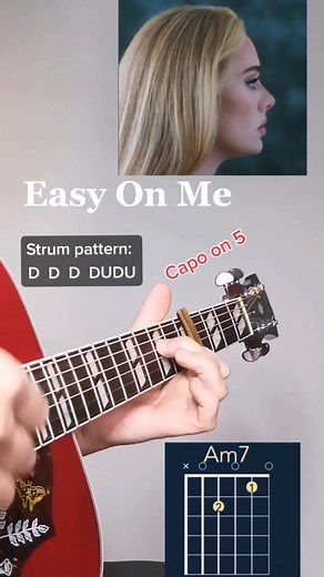 Easy On Me Guitar Tutorial and Lesson