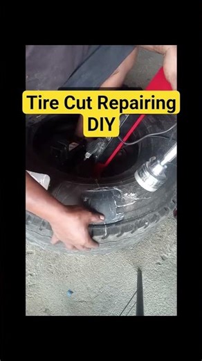 Tire Cut Repairing | Tyre Sidewall Cut Fix | Puncture Shop Work 🔧#shorts
