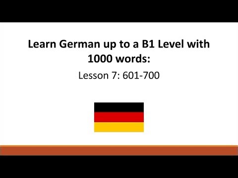 1000 Words to Learn German: Lesson 7
