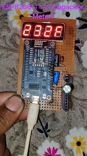 Make Your Own Capacitor Meter using ESP8266! #Shorts#NodeMCU#ESP8266#CapacitorMeter#ArduinoProjects