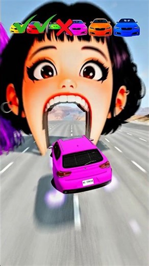 BIG & SMALL CARS vs RUMI x ZOEY x BABY 😱 | INSANE BeamNG Crash #beamng #kpop