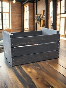 Vintage Stained Wooden 45 RPM Record Crate – Rustic Vinyl Storage Box for 7-inch Records - Etsy