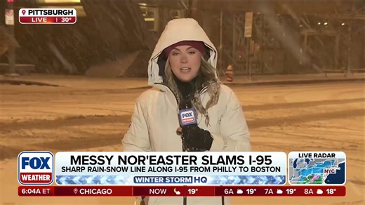 MESSY NOR’EASTER: A powerful nor’easter is expected to bring up to 5 inches of snow as it moves through Pennsylvania, prompting delays and cancellations for schools in the area, while the state's Department of Transportation has warned all to avoid unnecessary travel. FOX Weather Meteorologist Katie Byrne TV is in Pittsburgh, Pennsylvania, as snow has already begun to pile up. Latest: #snow #pittsburgh #noreaster #foxweater | FOX Weather
