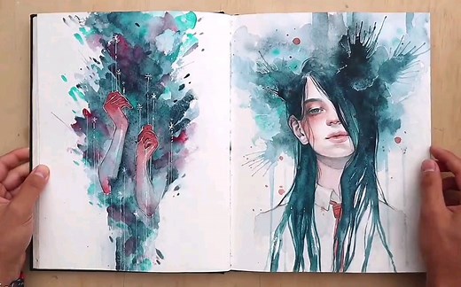 【水彩搬运】神仙！kelogsloops的作品集和其中一副作品分享