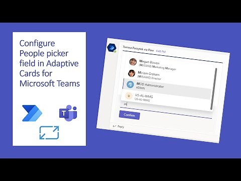 Using People Picker field in Adaptive Cards for Microsoft Teams