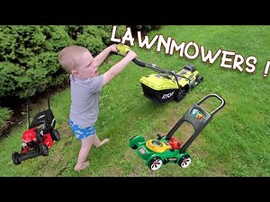 KIDS AND LAWNMOWERS | What's the Best Lawnmower? Lawnmower Boy #20