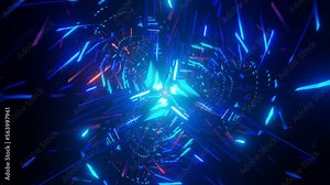 Triangle shape swirling and spinning in an endless cycle of color and movement VJ loop.