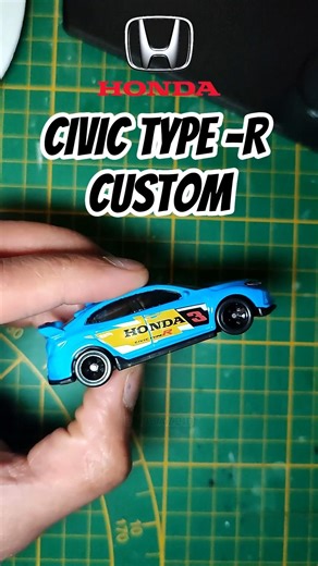 Hot Wheels Custom Honda Civic Type R | Decals Removal, Wheel Swap and Details #hotwheels #shorts
