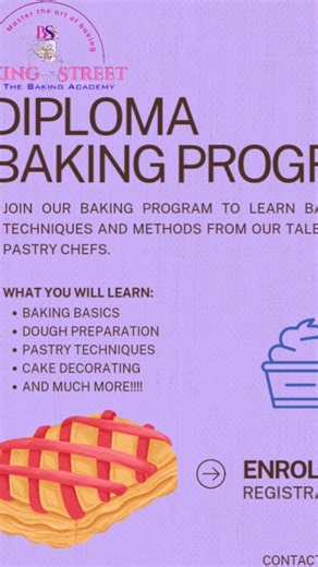 Baking Street presents Baking Diploma Program! Seethammadhara Vizag. Contact 97056 00088 for details