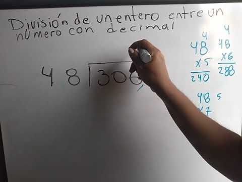 DIVISIÓN DE un Entero entre Números DECIMALES