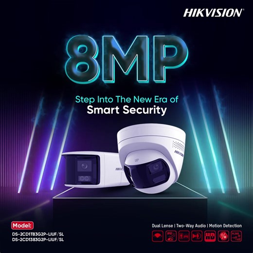 Step into the New Era of Smart Security with Hikvision 8MP Camera. Ultra-clear details, day & night protection, and smarter surveillance you can trust. Model: DS-2CD1T83G2P-LIUF/SL DS-2CD1383G2P-LIUF/SL | Hikvision Bangladesh